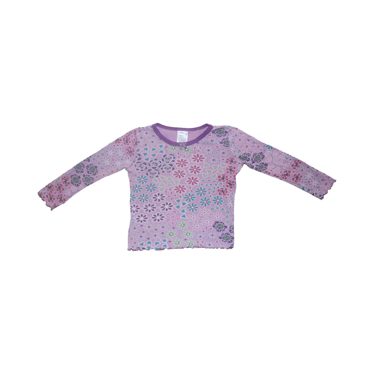 Långärmad T-shirt från PLACE - Storlek 98 - Lila (Multi)