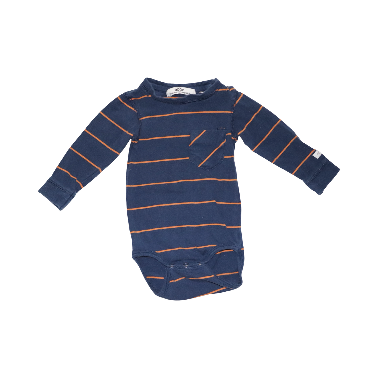 Långärmad Body från ebbe - Storlek 68 - Marinblå & Orange