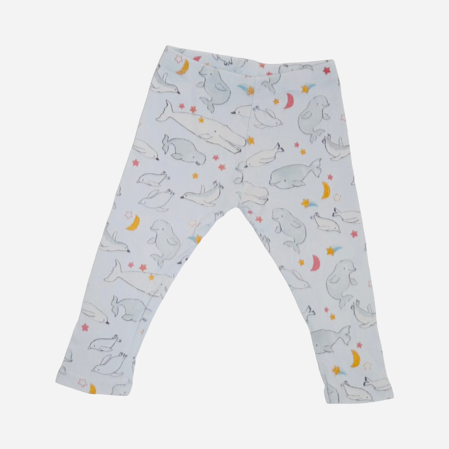 Leggings Byxor (2 Pack) från max - Storlek 74/80 - Gul & Vit (Multi)