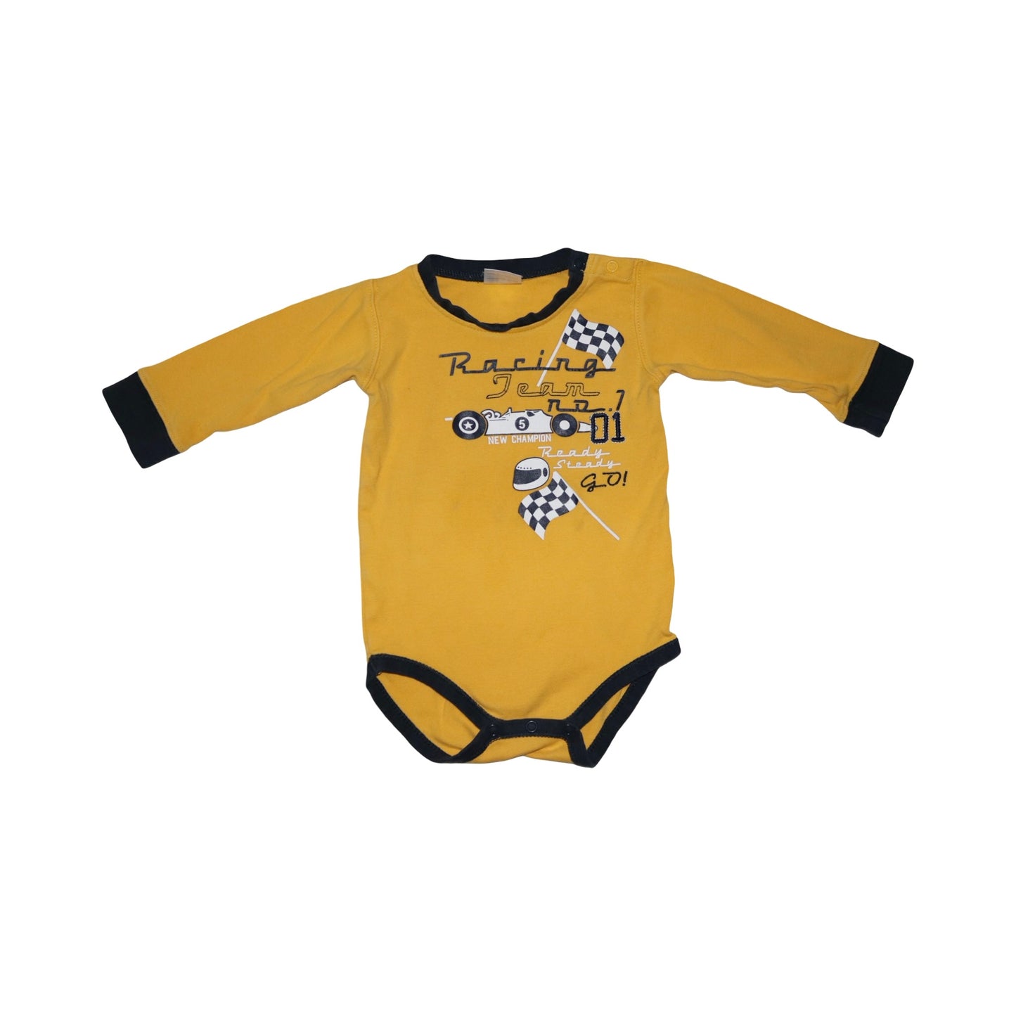 Långärmad Body från KappAhl - Storlek 74/80 - Gul (Multi)