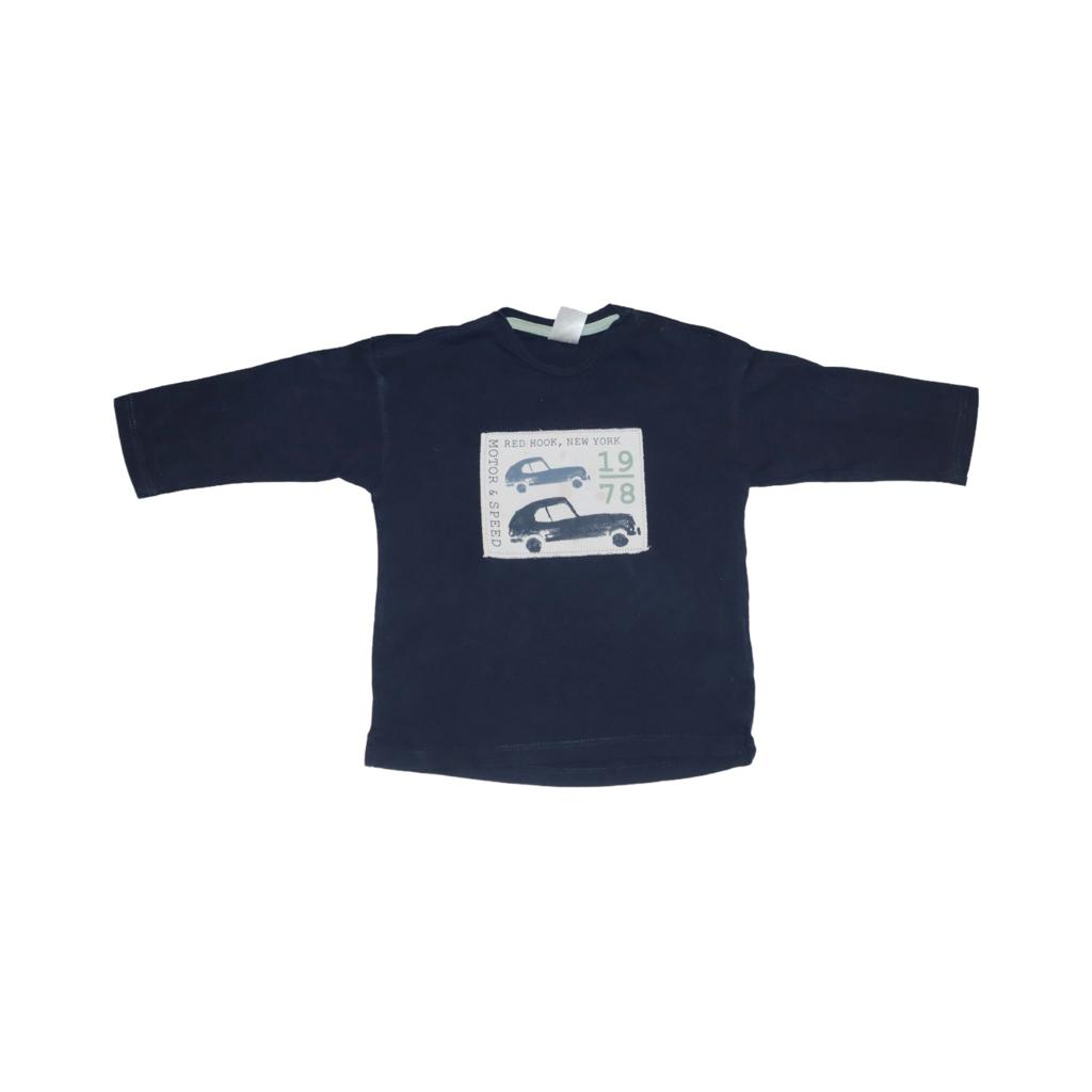 Långärmad T-shirt rån H&M - Storlek 80 - Mörkblå