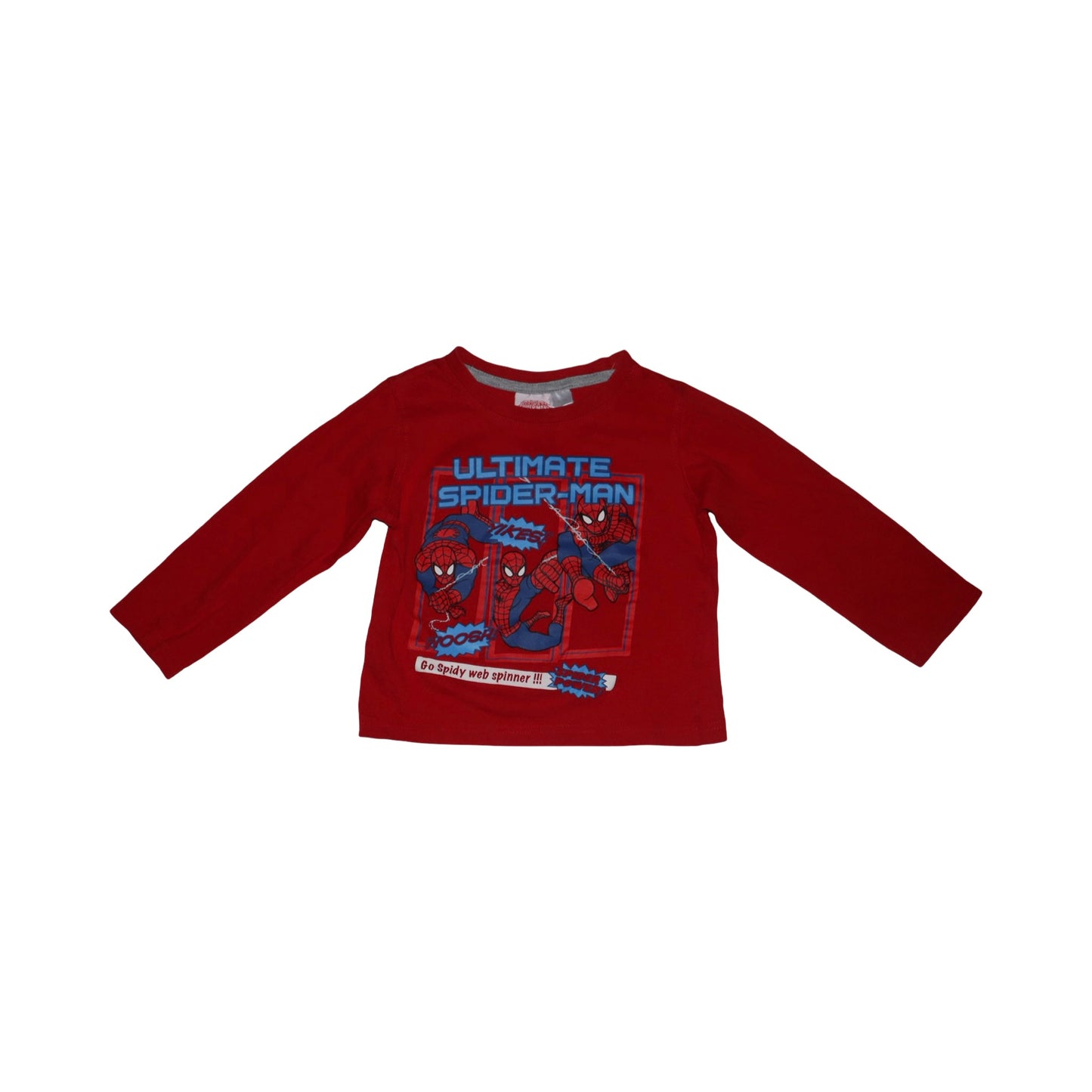 Långärmad T-shirt från SPIDERMAN - Storlek 98/104 - Röd (Multi)
