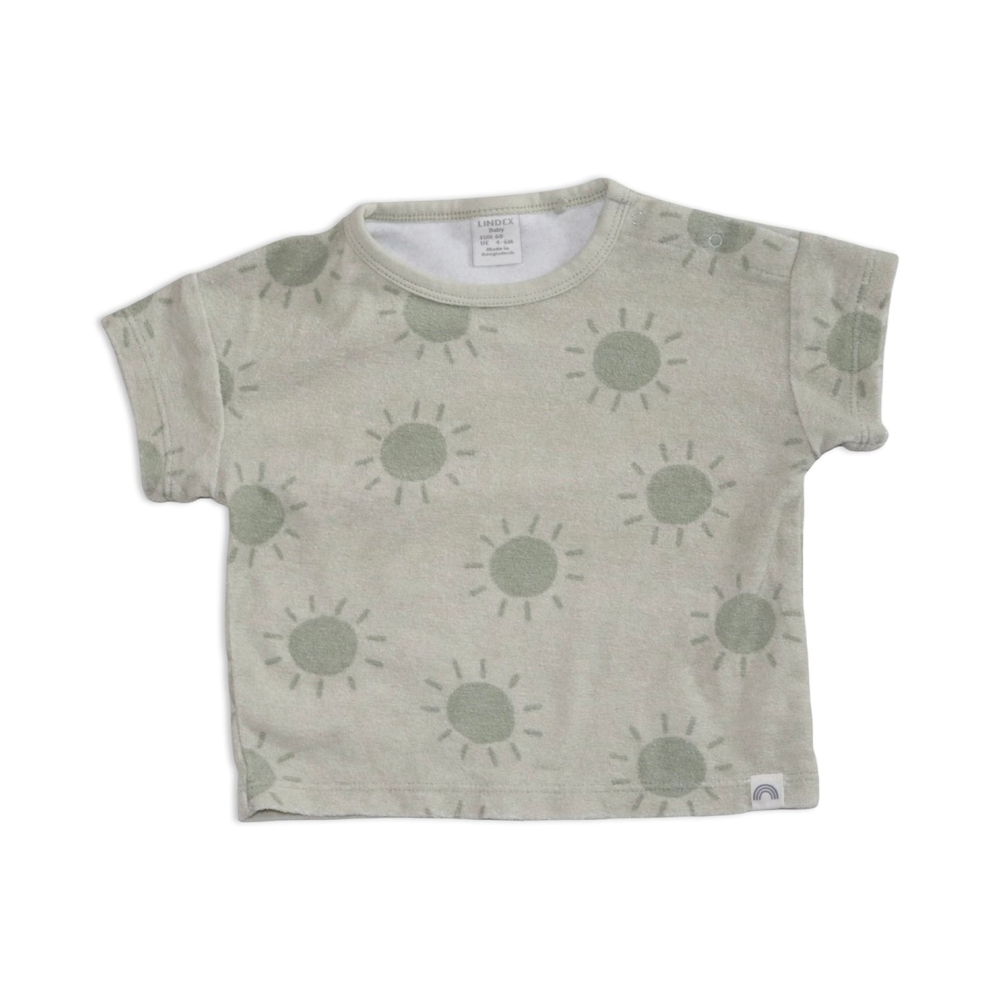 Kortärmad T-shirt från LINDEX - Storlek 68 - Ljusgrön