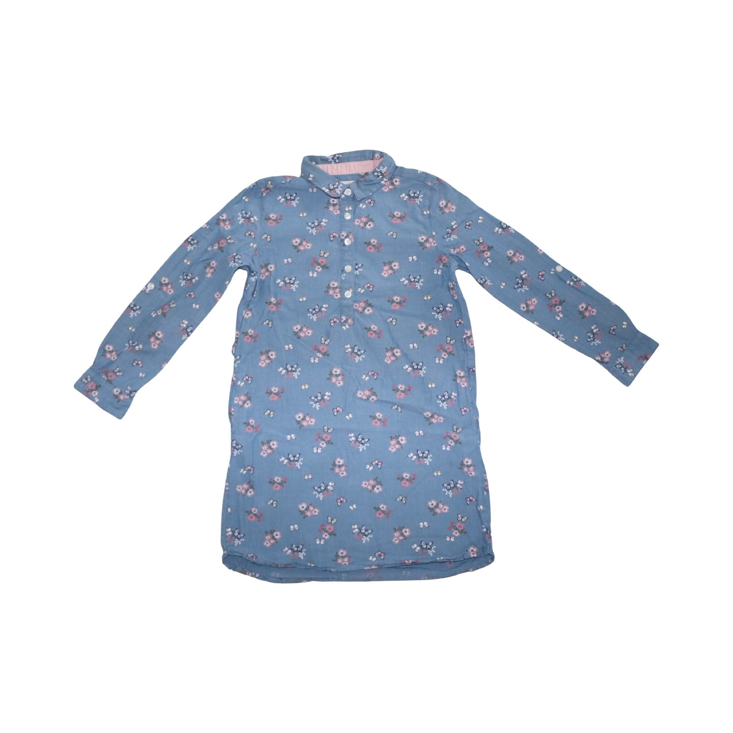Långärmad Skjortklänning från L.O.G.G H&M - Storlek 128 - Blå (Multi)