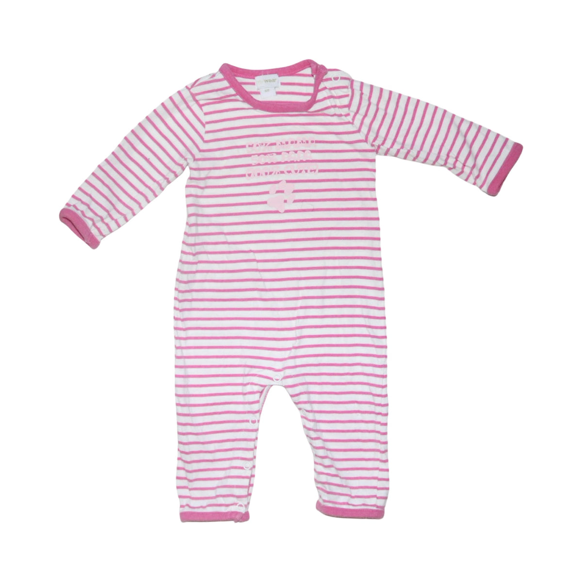 Långärmad Pyjamas från mywear - Storlek 68 - Rosa & Vit