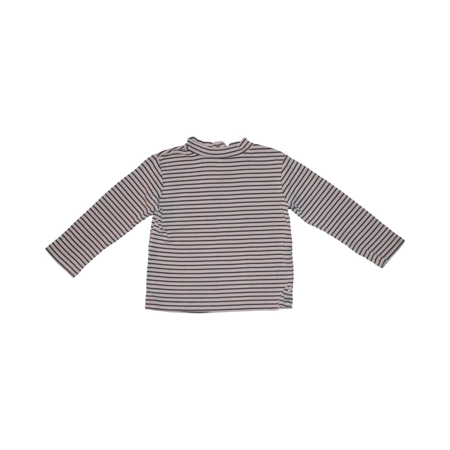 Långärmad T-shirt från ZARA - Storlek 86 - Ljusrosa & Svart