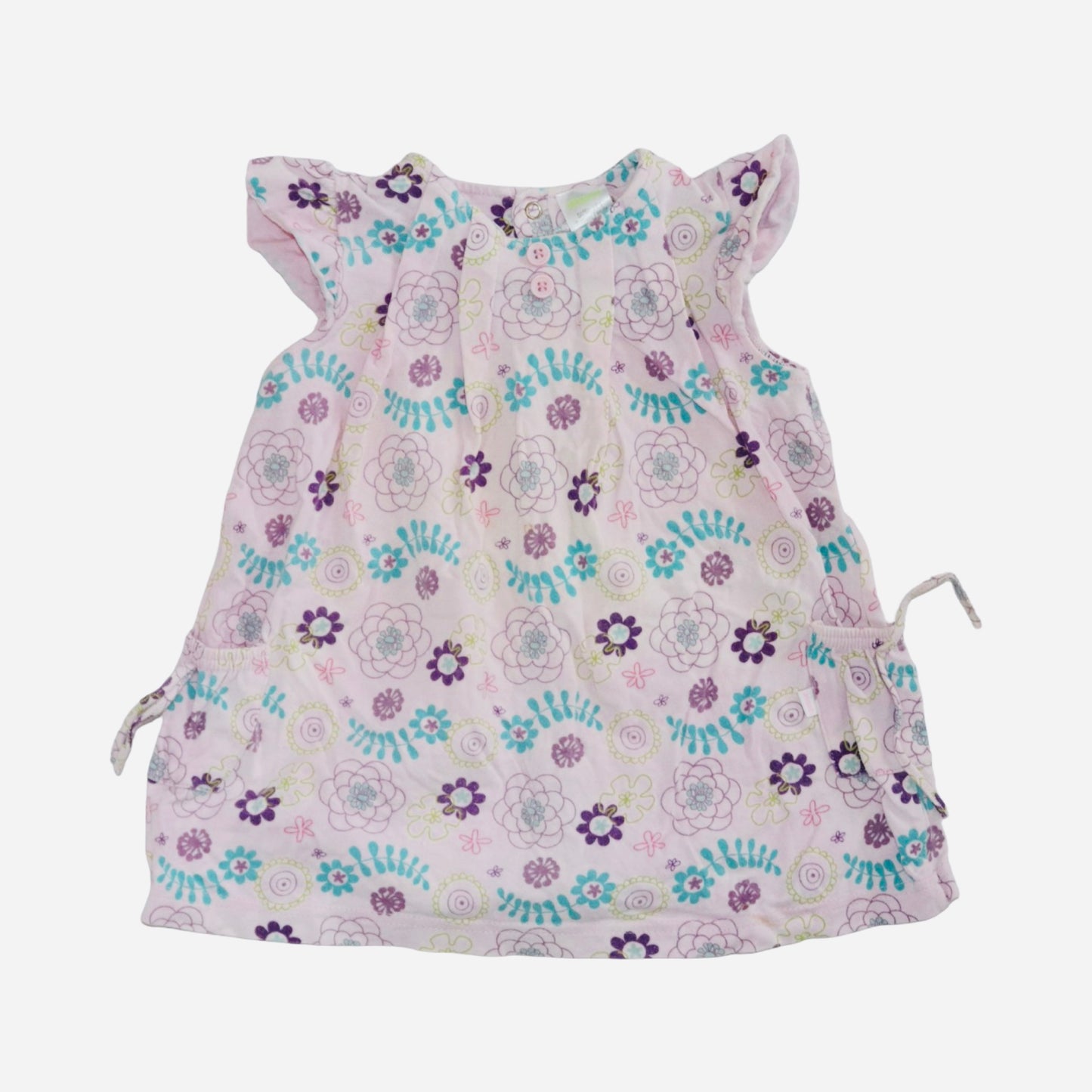 Kortärmad Klänning från Friends- Storlek 74- Ljusrosa (Multi)