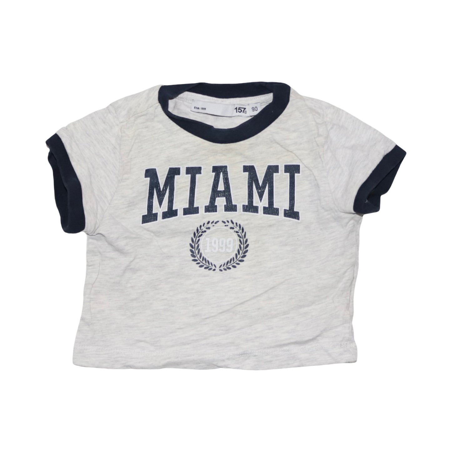 Kortärmad T-shirt (2 Pack) från 157 - Storlek 90 - Rosa & Grå
