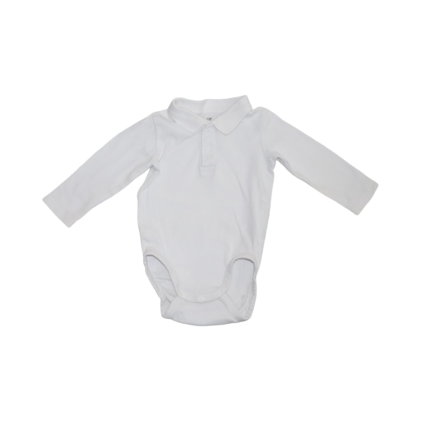 Långärmad Body från H&M - Storlek 68 - Vit