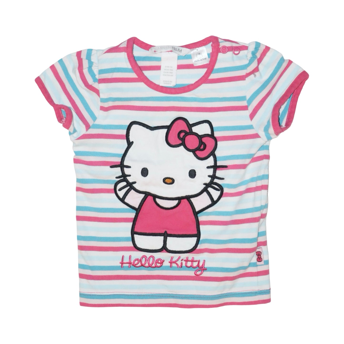 Hello Kitty Kortärmad T-shirt från H&M - Storlek 74 - Rosa & Vit (Multi)