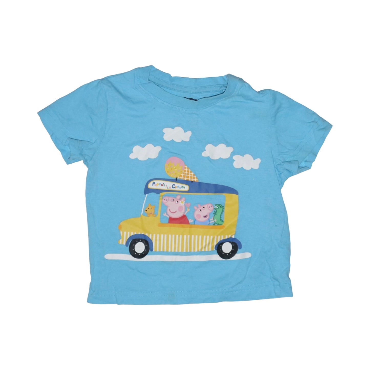 Kortärmad T-shirt (2 Pack) från Peppa Pig - Storlek 86/92 - Blå (Multi)