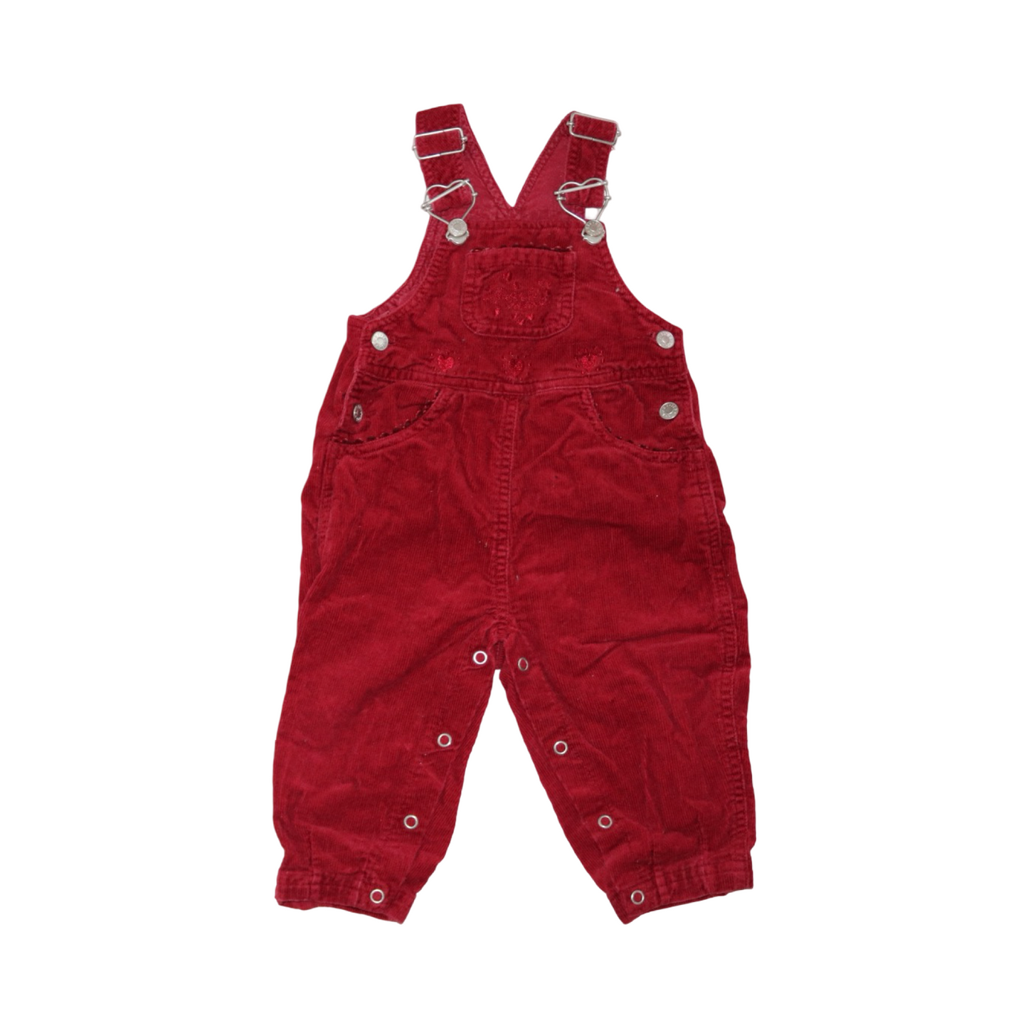 Hängselbyxor från LINDEX - Storlek 74 - Röd