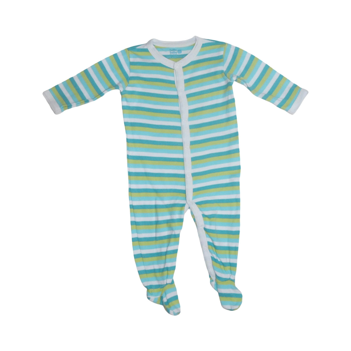 Långärmad Pyjamas med fot från LINDEX - Storlek 62 - Grön & Vit (Multi)