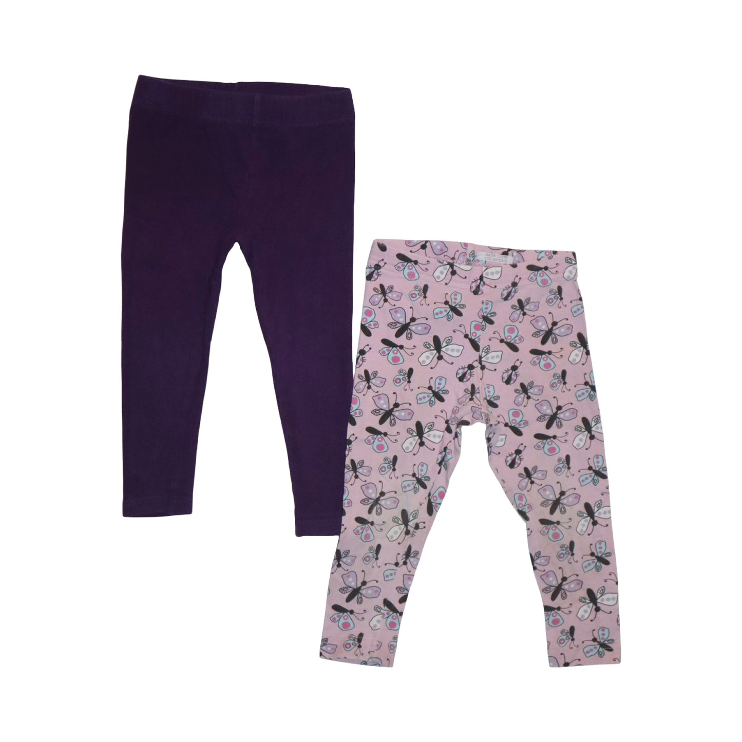 Leggings Byxor (2 Pack) från LINDEX & mywear young - Storlek 92 - Lila & Rosa (Multi)
