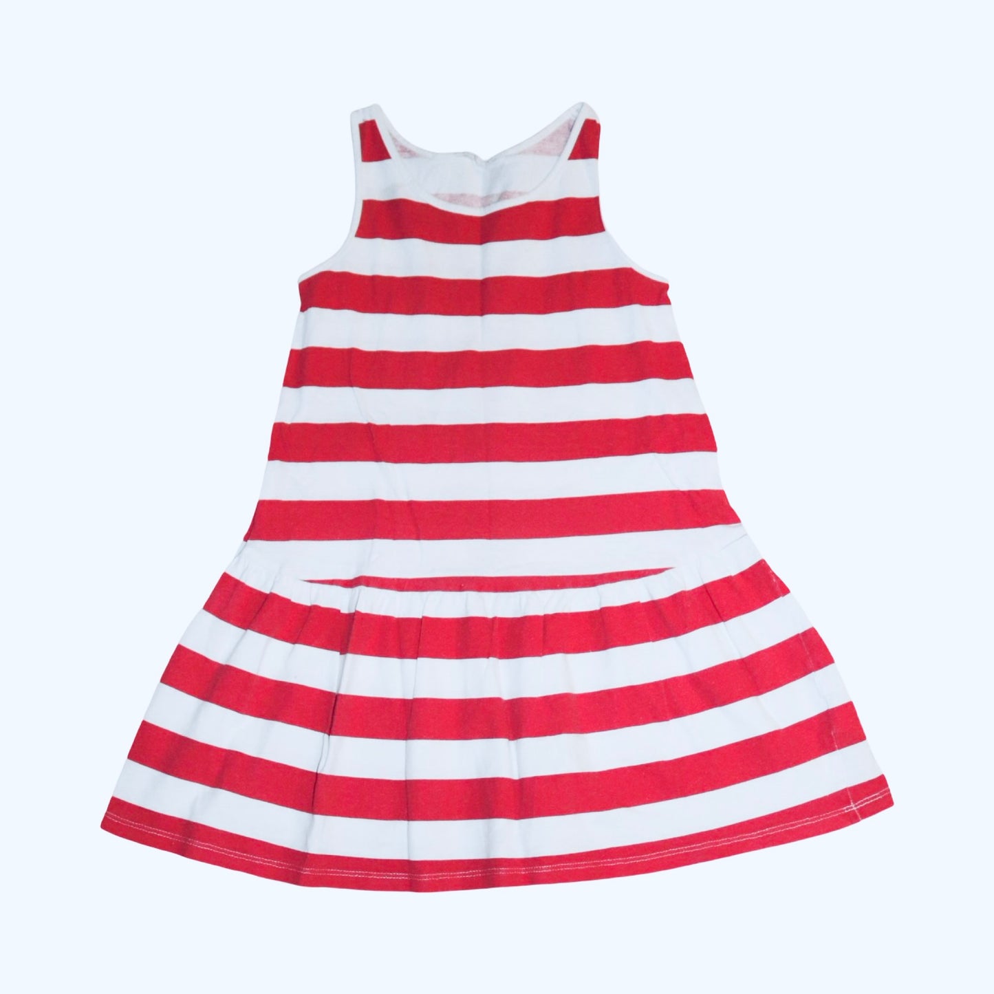 Linne Klänning Storlek från H&M - Storlek 110/116 - Röd & Vit