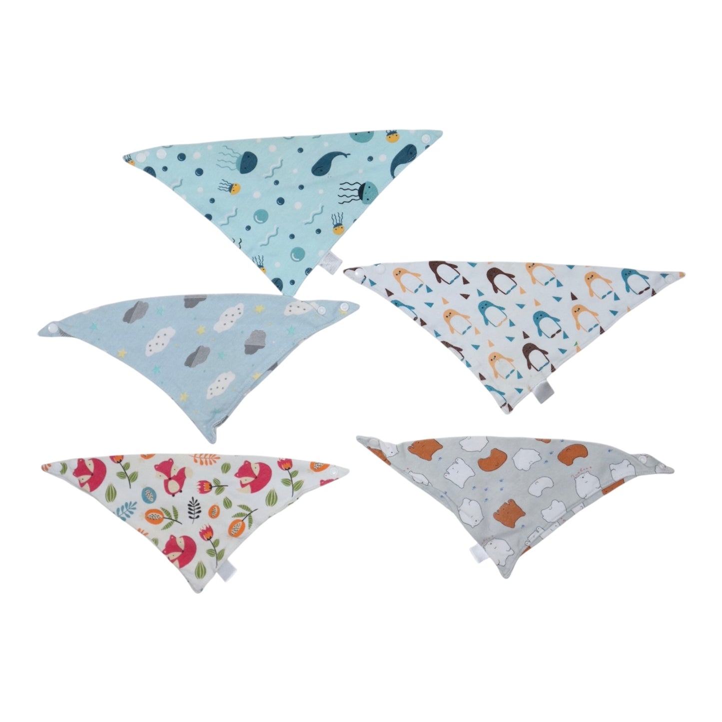 Dregglisar - 5 Pack - Vit & Ljusblå (Multi)