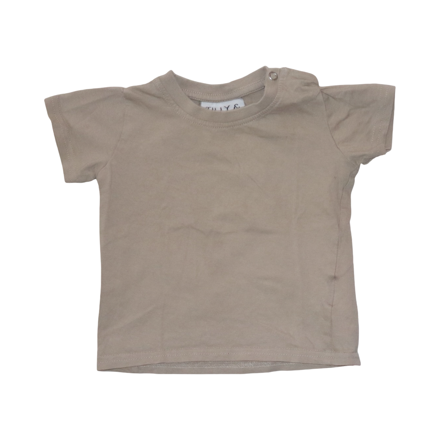 Kortärmad T-shirt (2 Pack) från SKILL & TILLY & MODDOX - Storlek 74 - Grön & Beige (Multi)