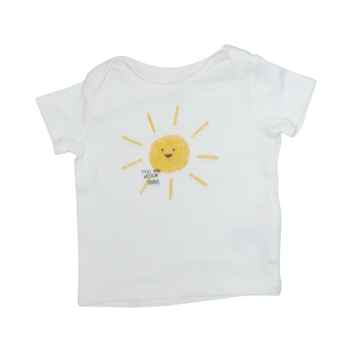 Kortärmad T-shirt från H&M - Storlek 62 - Vit & Gul