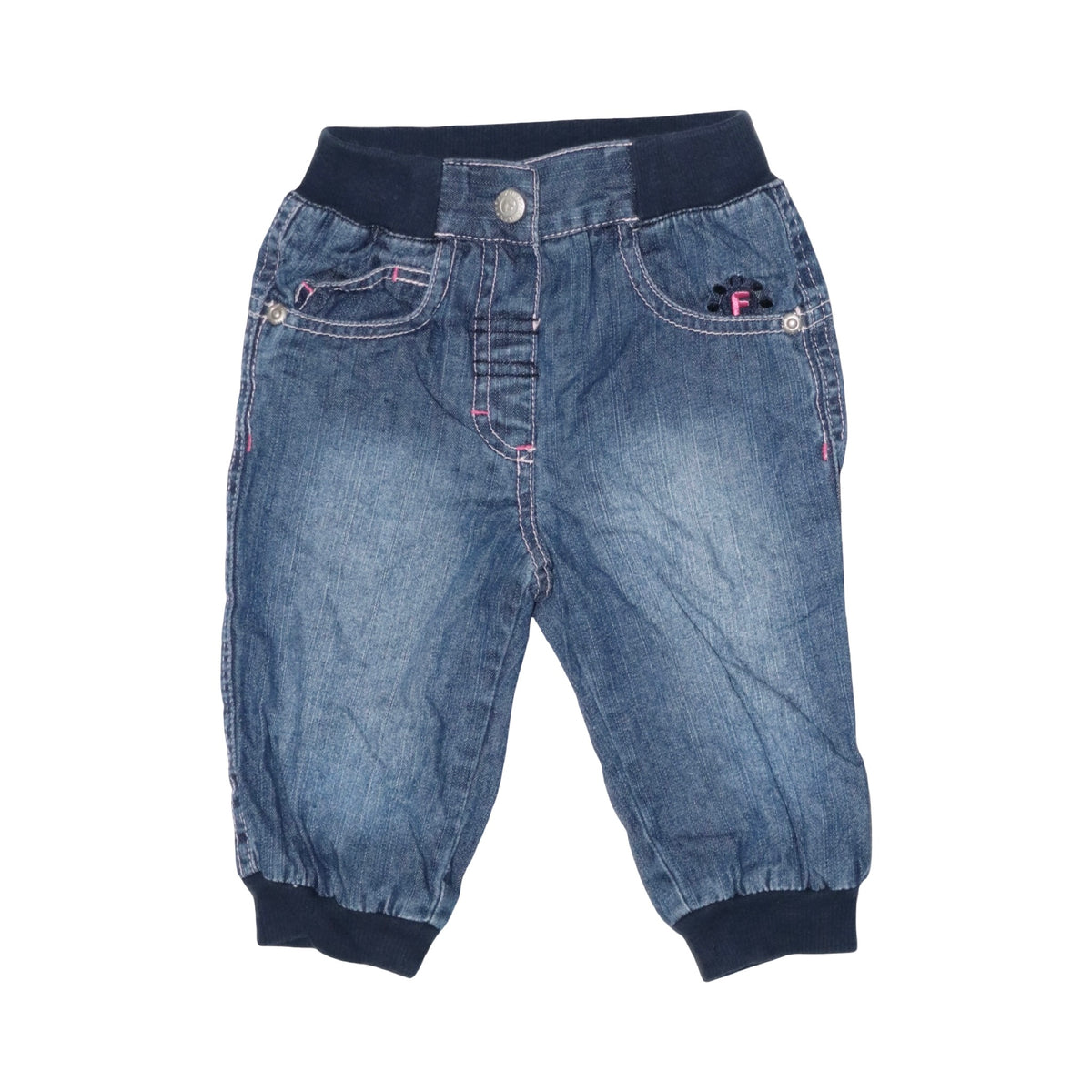 Fodrade JeansByxor från FIX - Stolek 68 - Blå & Mörkblå