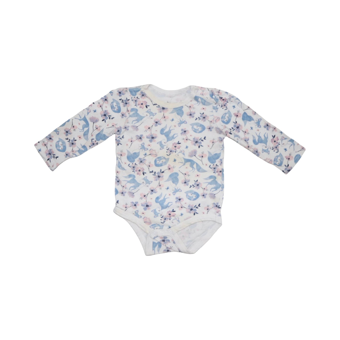 Långärmad Body från So Cute - Storlek 68 - Marinblå & Vit (Multi)