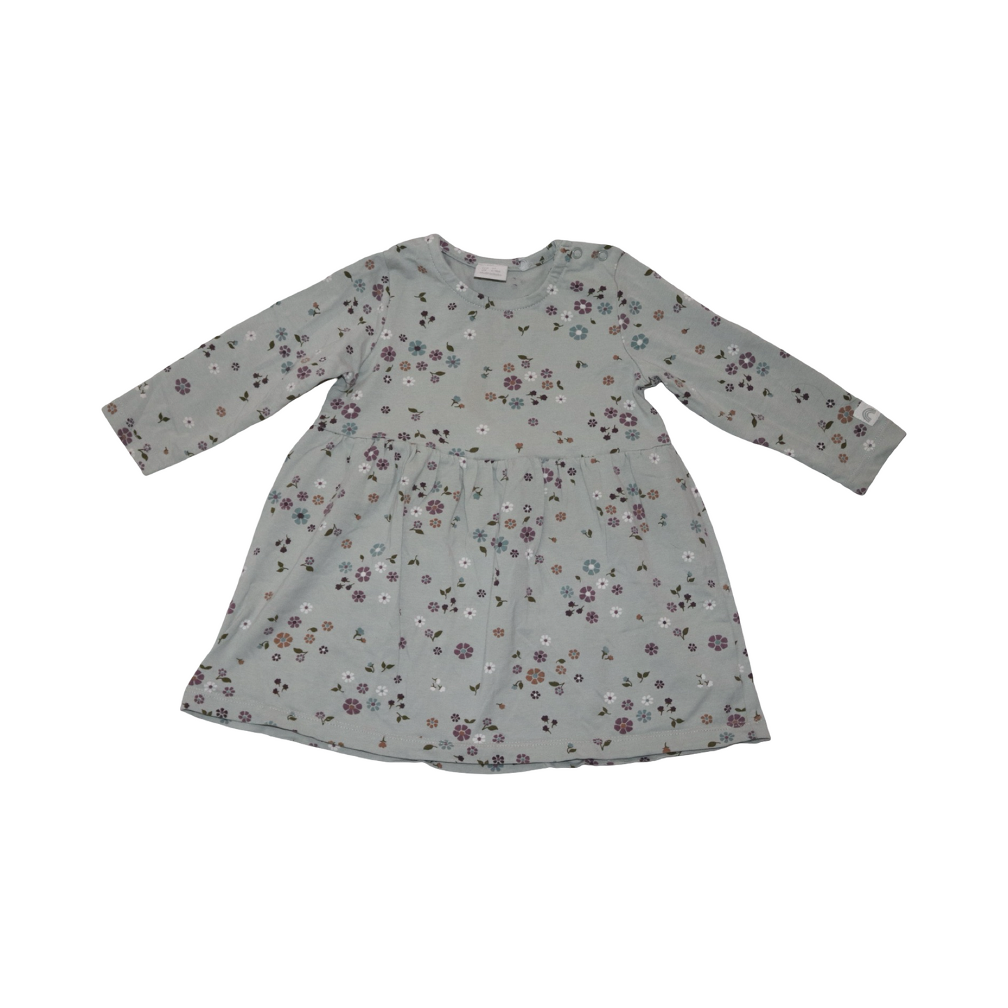 Långärmad Klänning från LINDEX - Storlek 74 - Ljusgrön (Multi)