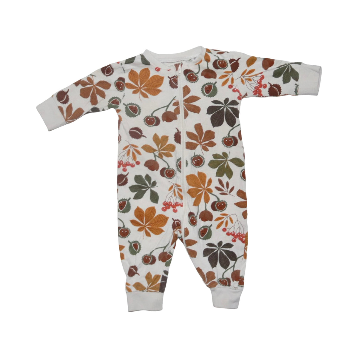 Långärmad Pyjamas från LINDEX - Storlek 62 - Benvit & Brun (Multi)