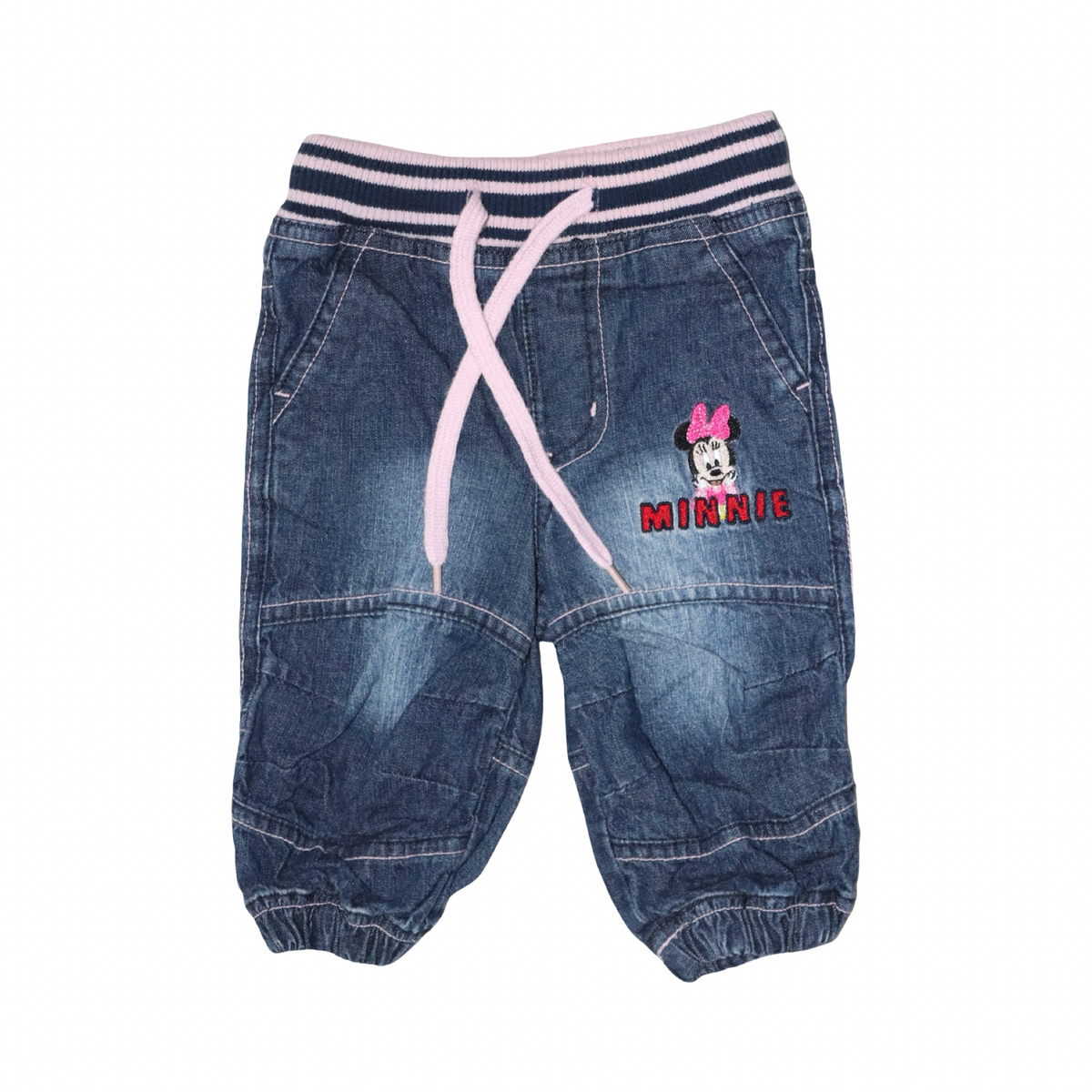 Jeans Byxor från Disney - Storlek 68 - Blå & Ljusrosa