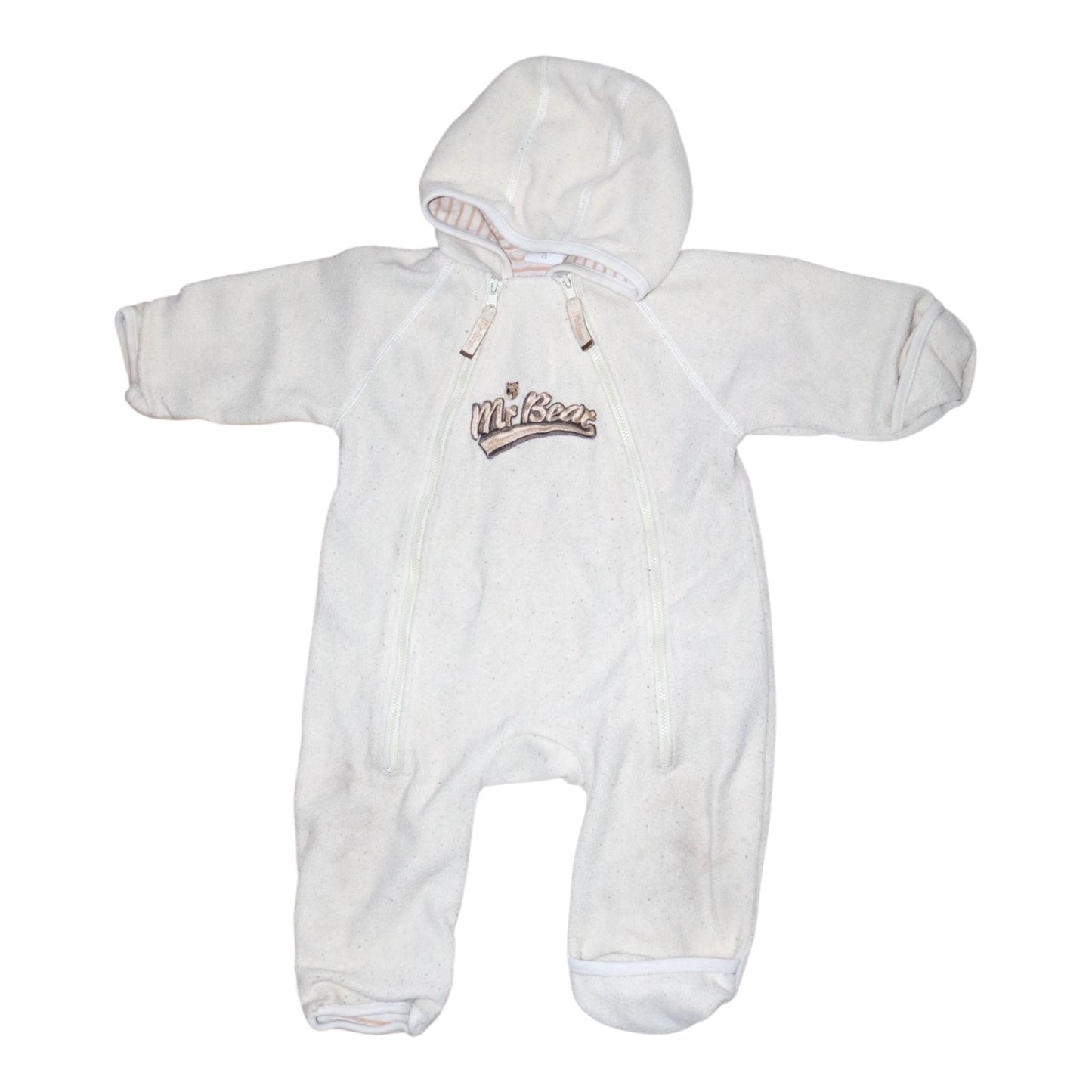 Fodrad Fleece Overall från Åhlens - Storlek 74/80 - Benvit