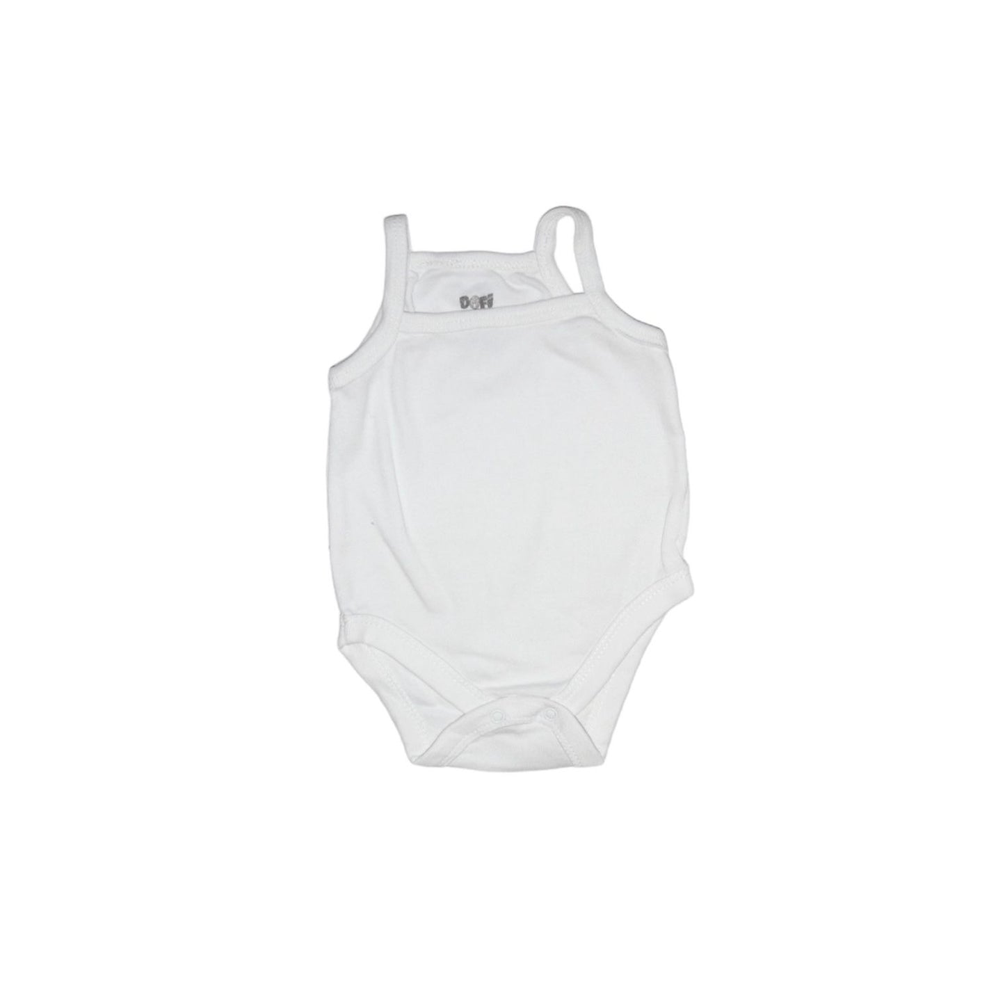 Linne Body - Storlek 56/62 - Vit