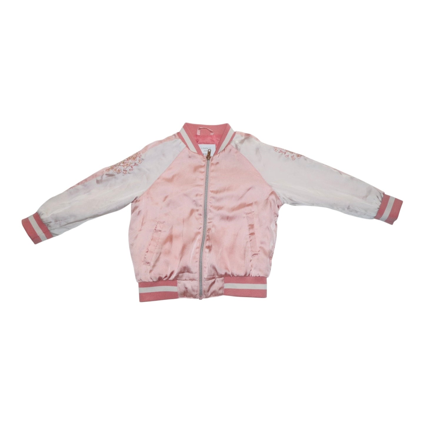 Tunn Bomberjacka från LINDEX - Storlek 98 - Vit & Orange