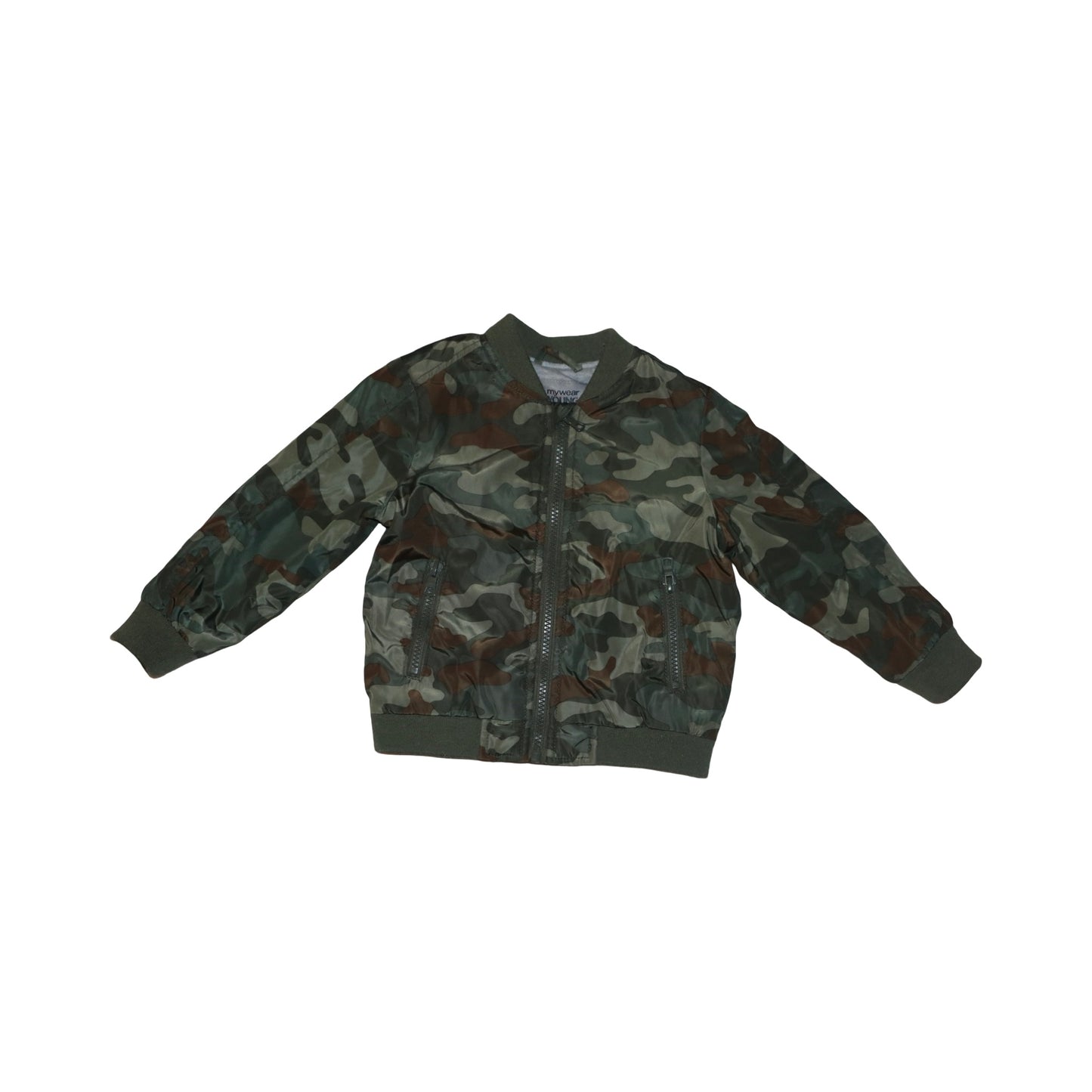 Fodrad Bomberjacka från mywear YOUNG - Storlek 86/92 - Grön (Multi)
