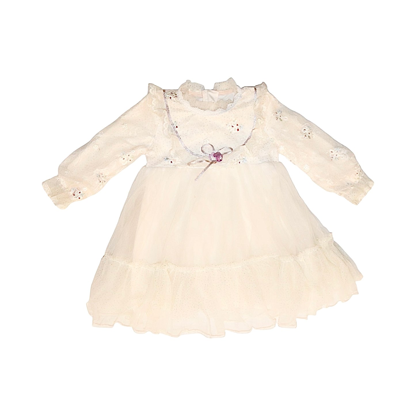 Fest Klänning - Storlek 98/104 - Beige