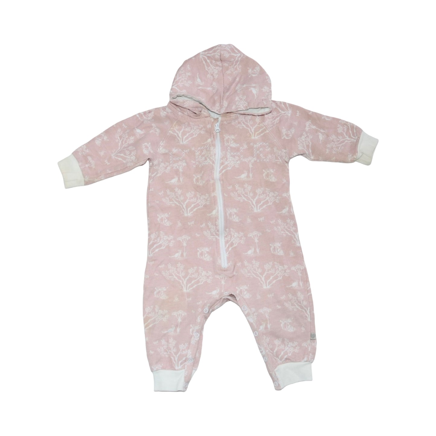 Overall Jumpsuit från BEBE - Storlek 70 - Ljusrosa & Vit