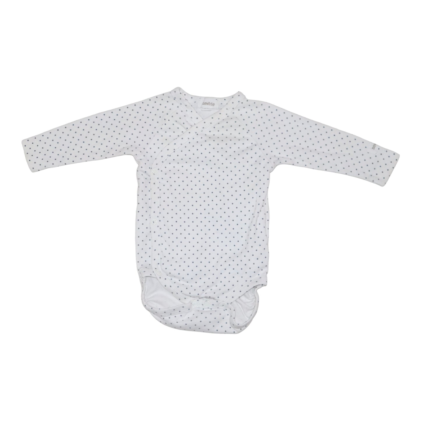 Långärmad Omlottbody från newbie - Storlek 62 - Vit