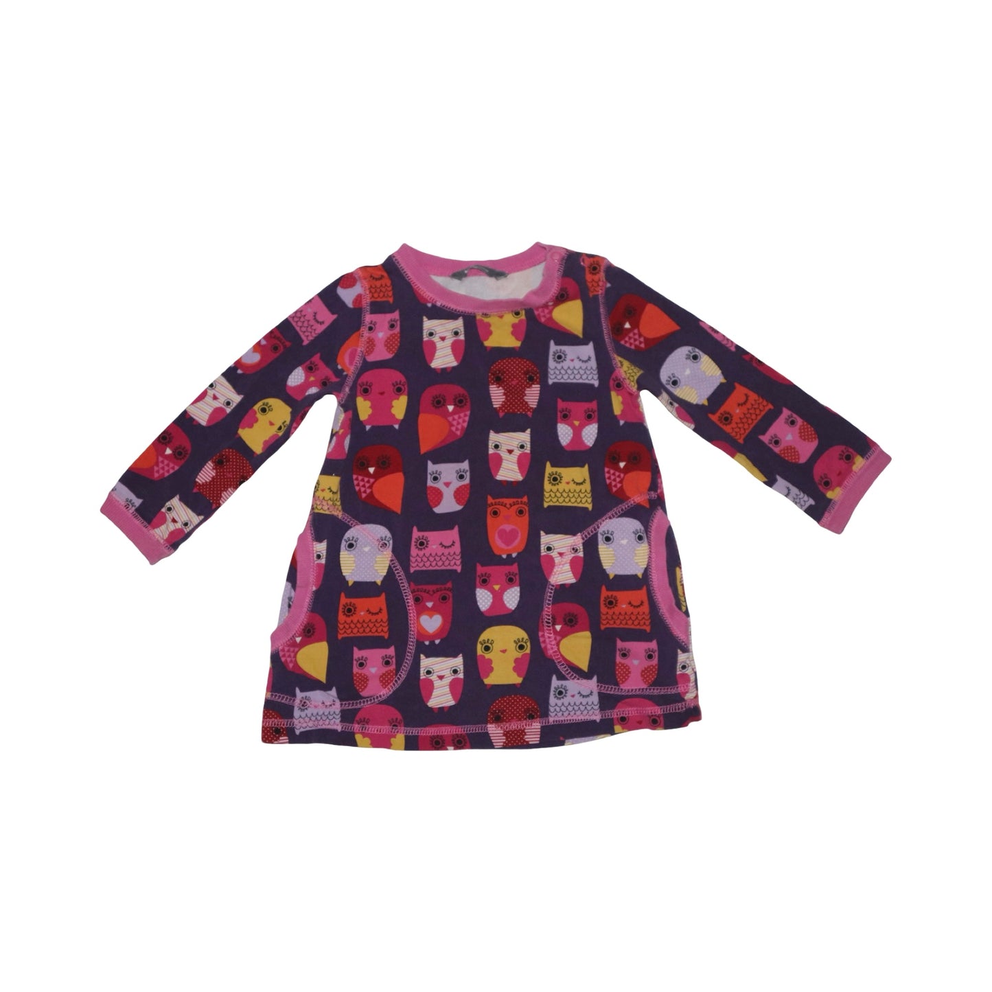 Långärmad Klänning från LINDEX - Storlek 86 - Lila (Multi)