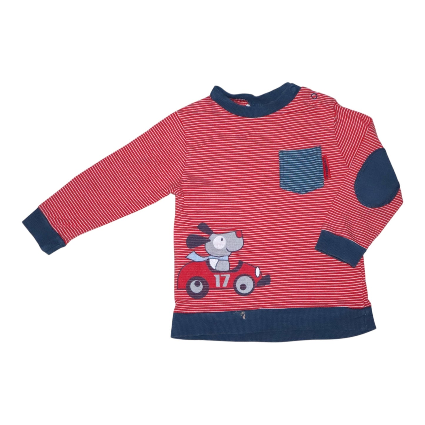 Långärmad T-shirt från COCCODRILLO - Storlek 86 - Röd & Blå