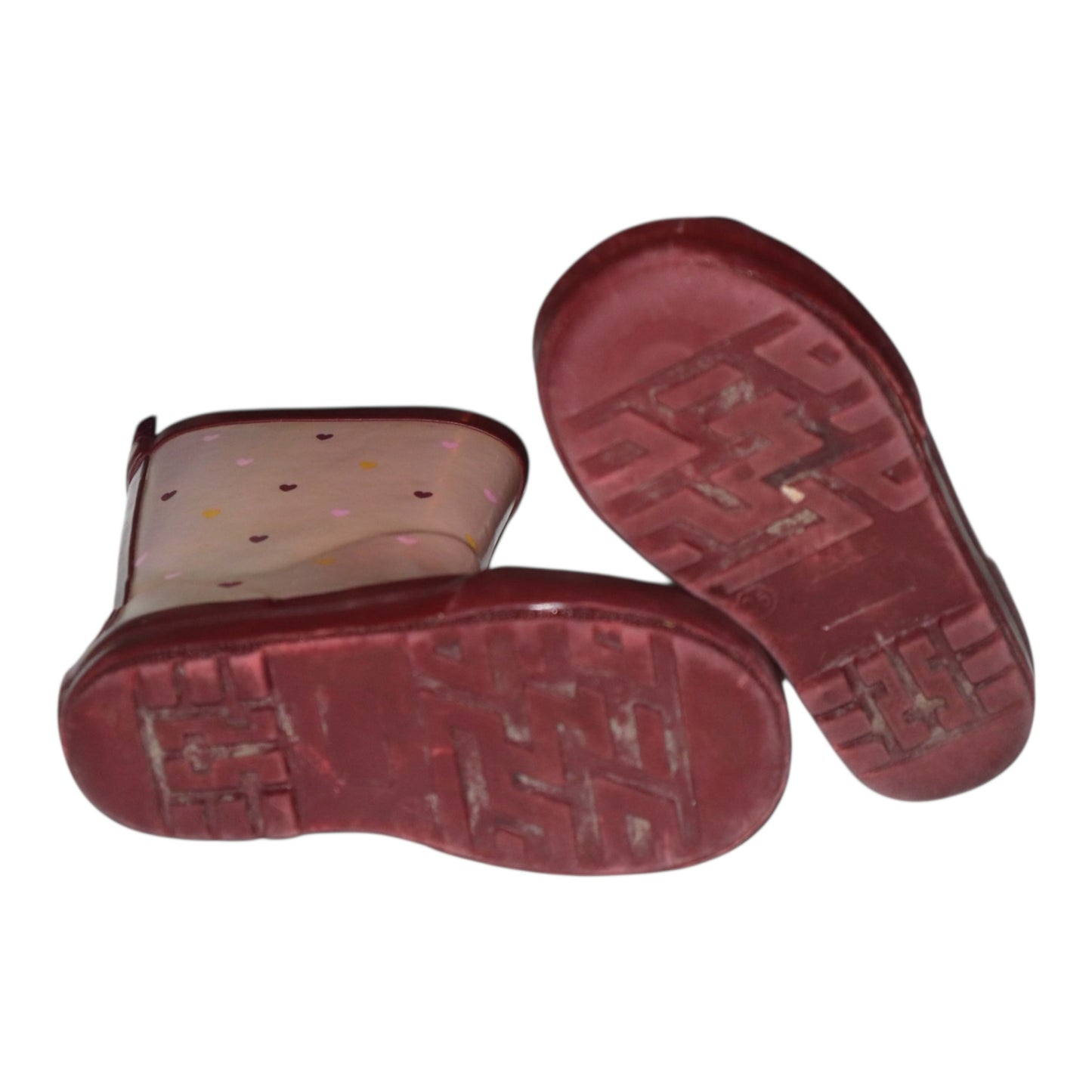 Ofodrade Gummistövlar från mywear - Storlek 25 (Innermått 16.5cm) - Ljusrosa & Rödbrun