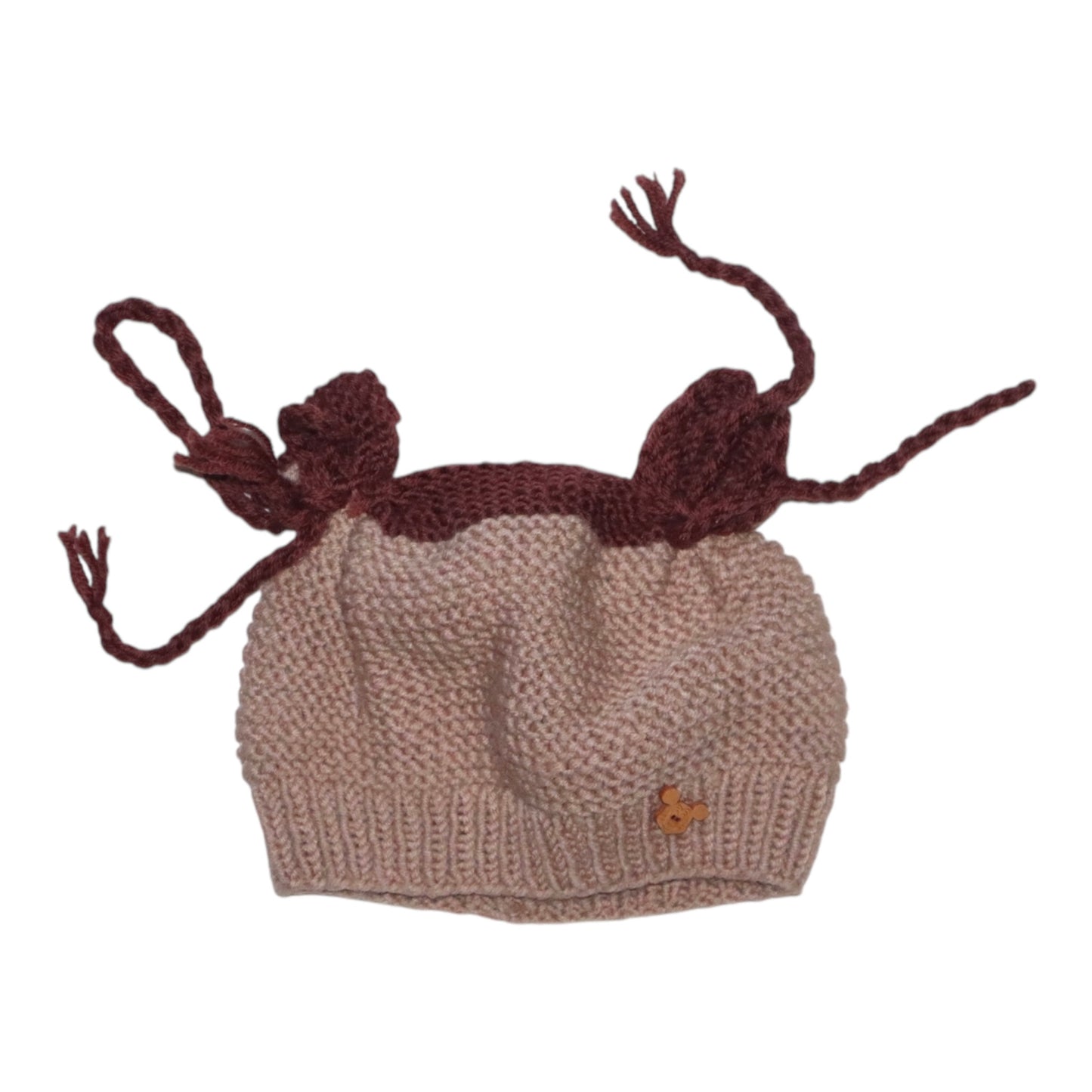 Stickad Tröja & Byxor & Mössa Matchande Set - Storlek 74 - Brun