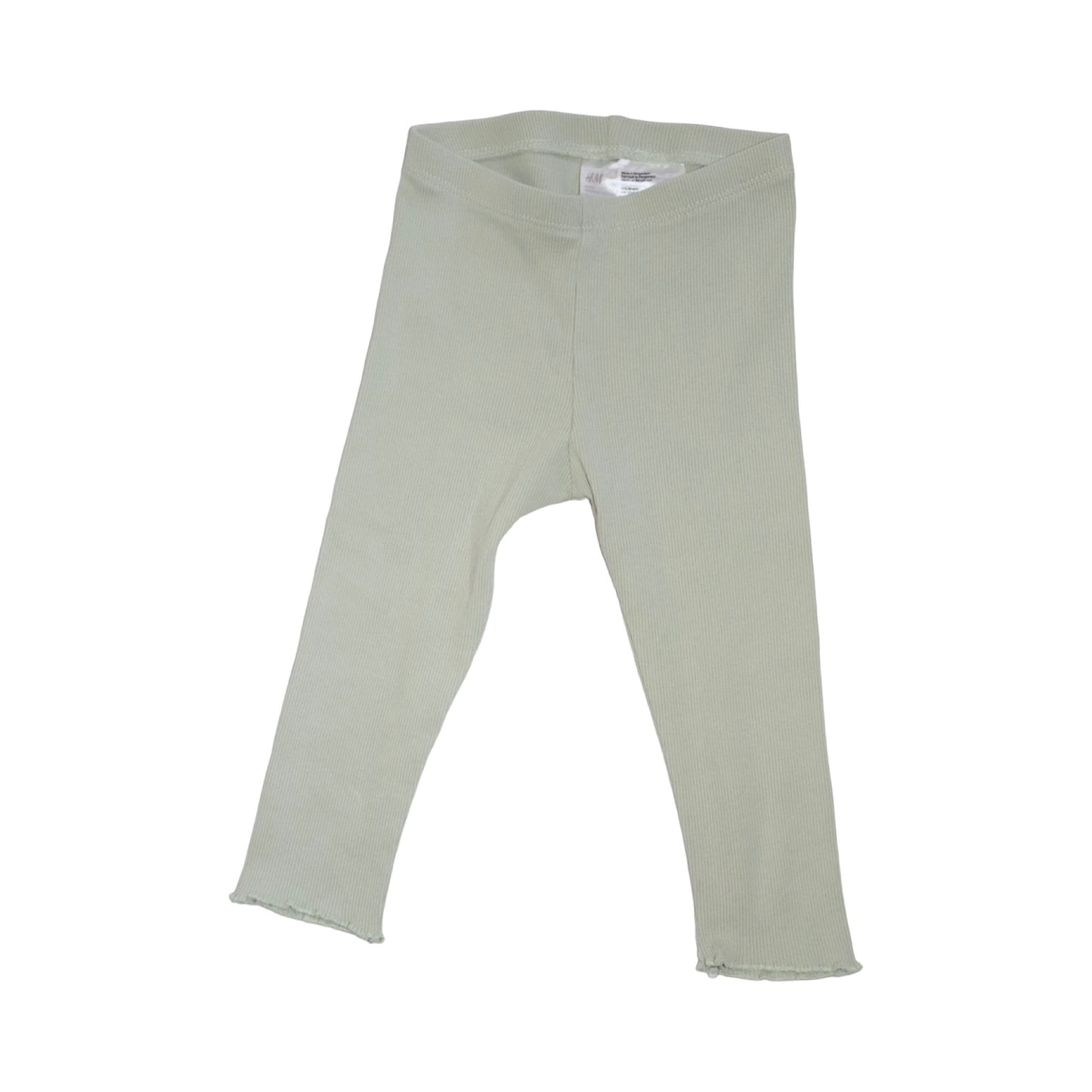 Kortärmad Klänning & Byxor - Matchande Set från H&M - Storlek 86 - Ljusgrön