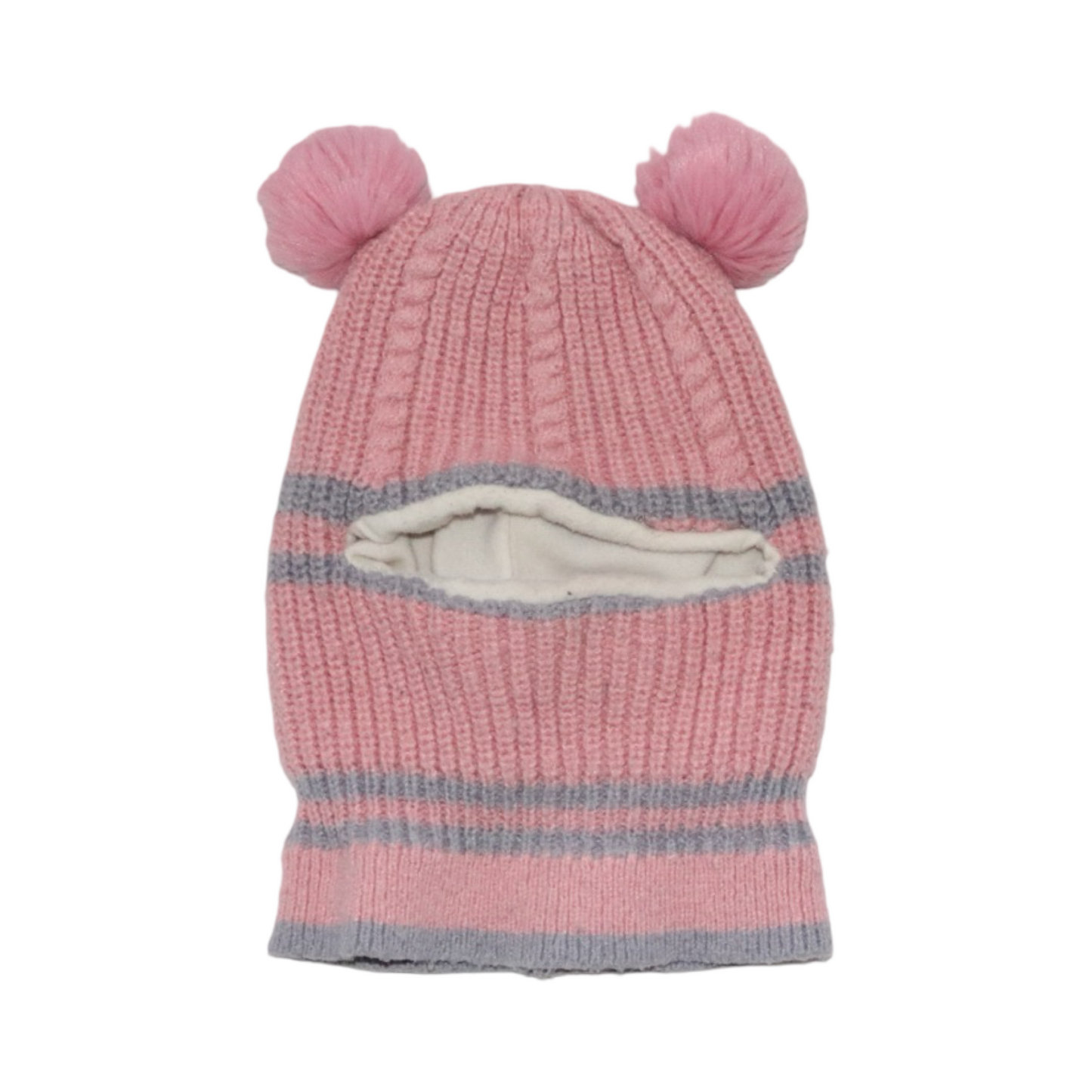 Vinter Mössa - Storlek 98/110 - Rosa & Grå
