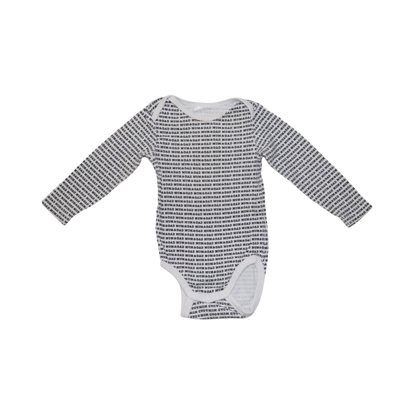 Långärmad Body från H&M - Storlek 68 - Svart & Vit