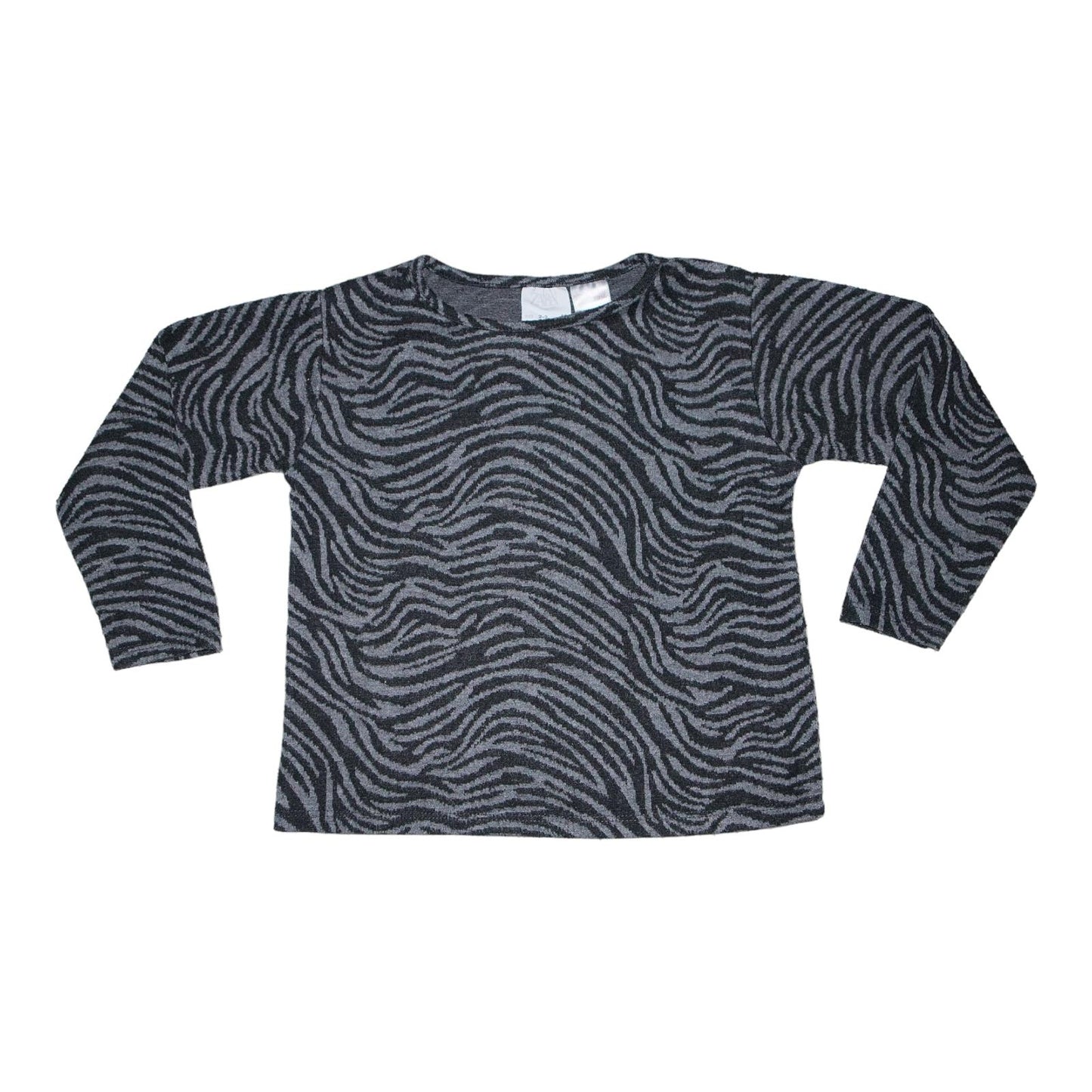 Långärmad T-shirt från ZARA - Storlek 98 - Svart & Grå