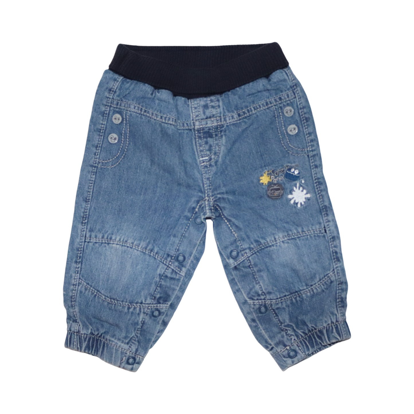 Fodrade Jeans Byxor från BABY CLUB - Stolek 68 - Blå & Mörkblå