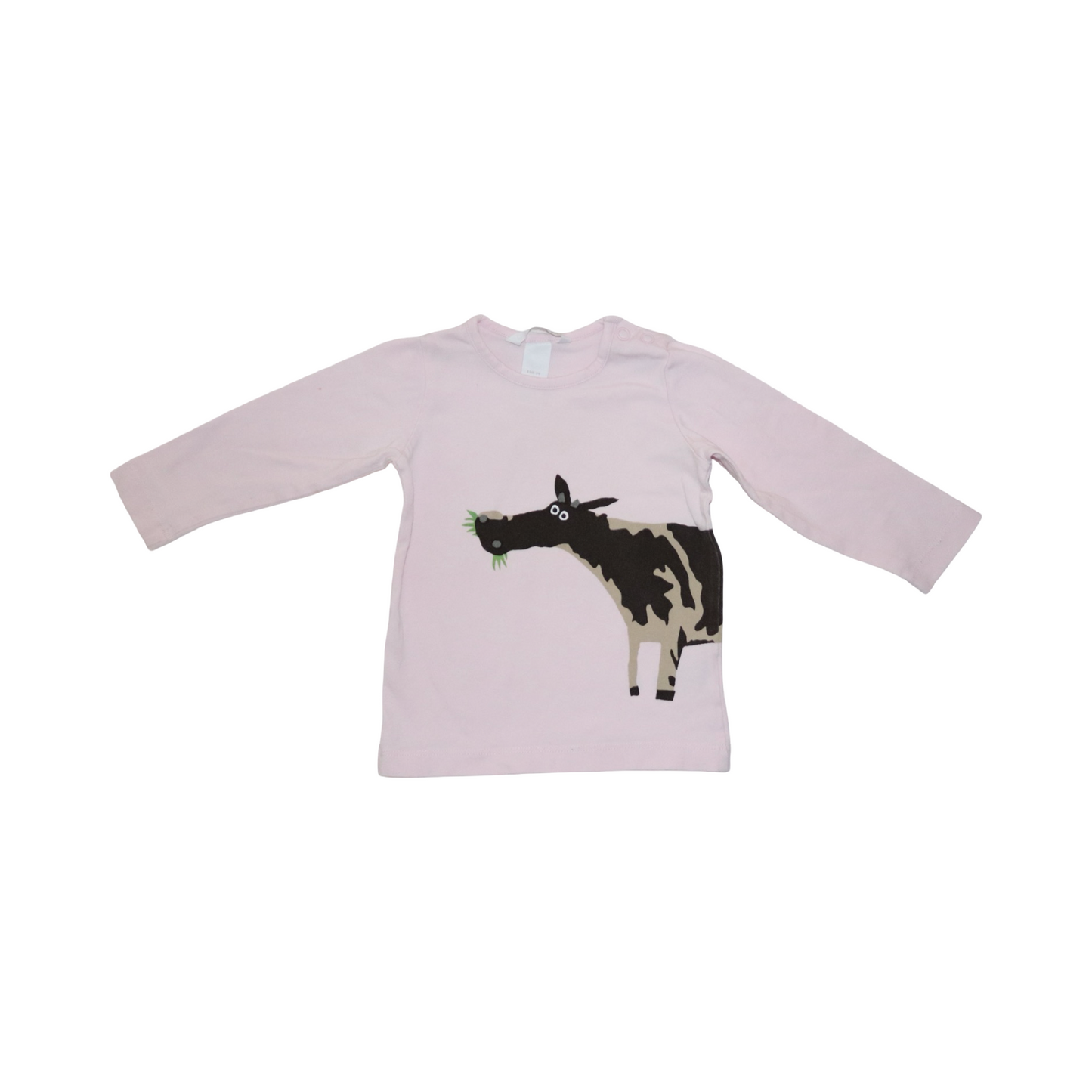 Långärmad T-shirt från H&M - Storlek 74 - Ljusrosa (Multi)
