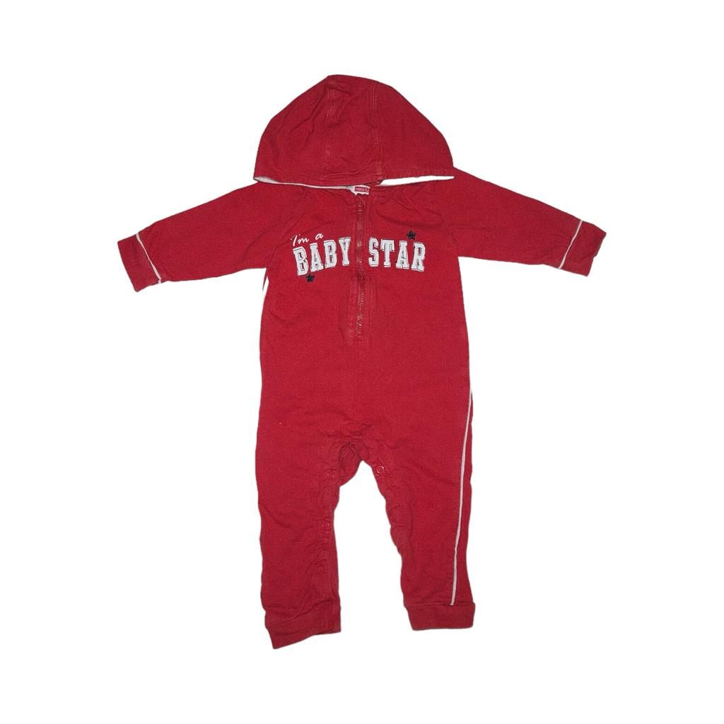 Jumpsuit med huva från name it - Storlek 68 - Röd