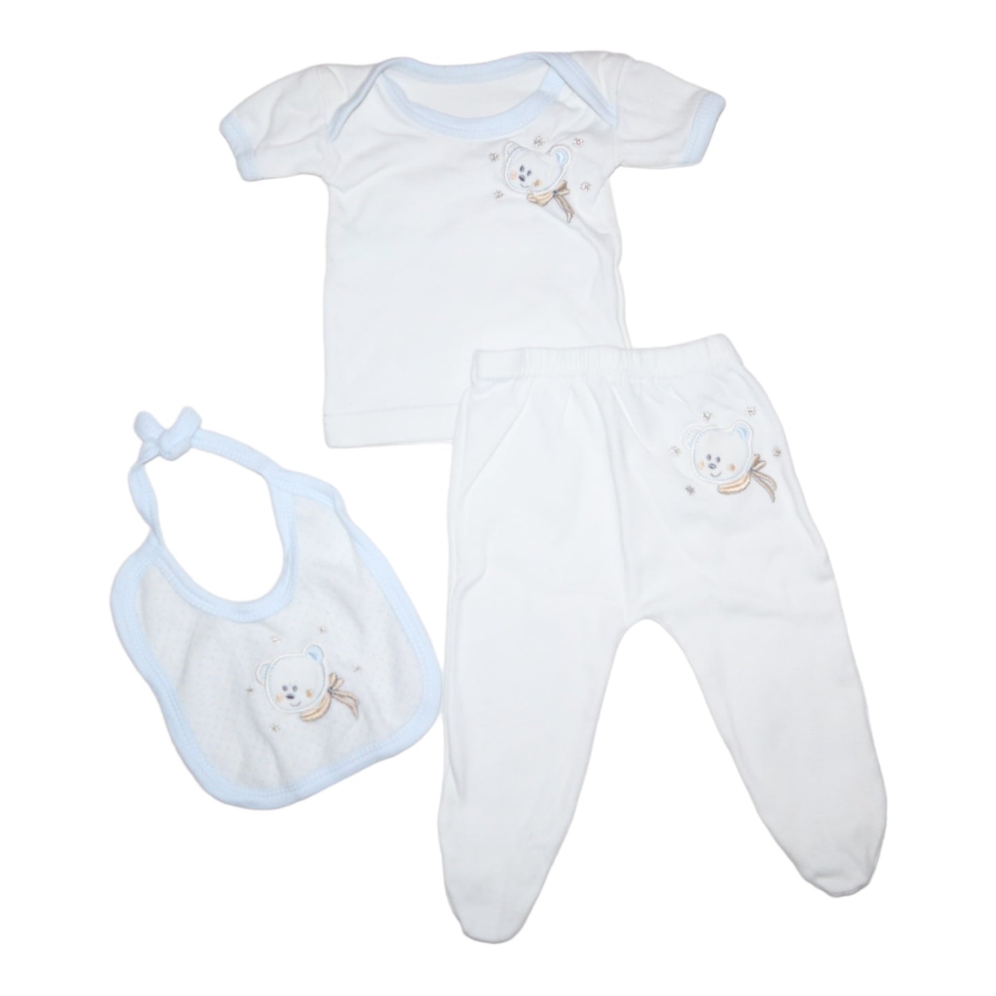 T-shirt & Byxor Matchande Set - Storlek 50/56 - Vit