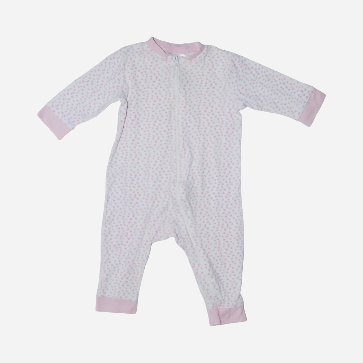 Långärmad Pyjamas från KappAhl - Storlek 62/68 - Vit & Rosa
