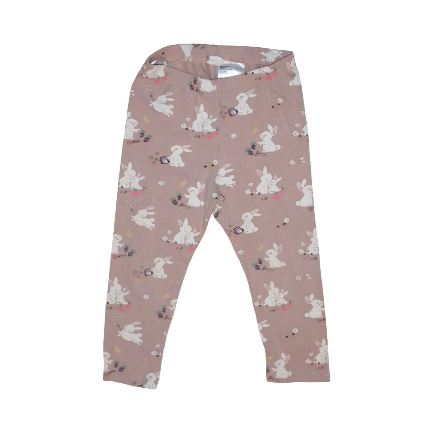Kortärmad Klänning & Byxor Matchande Set från H&M Storlek 92 - Rosa & Vit