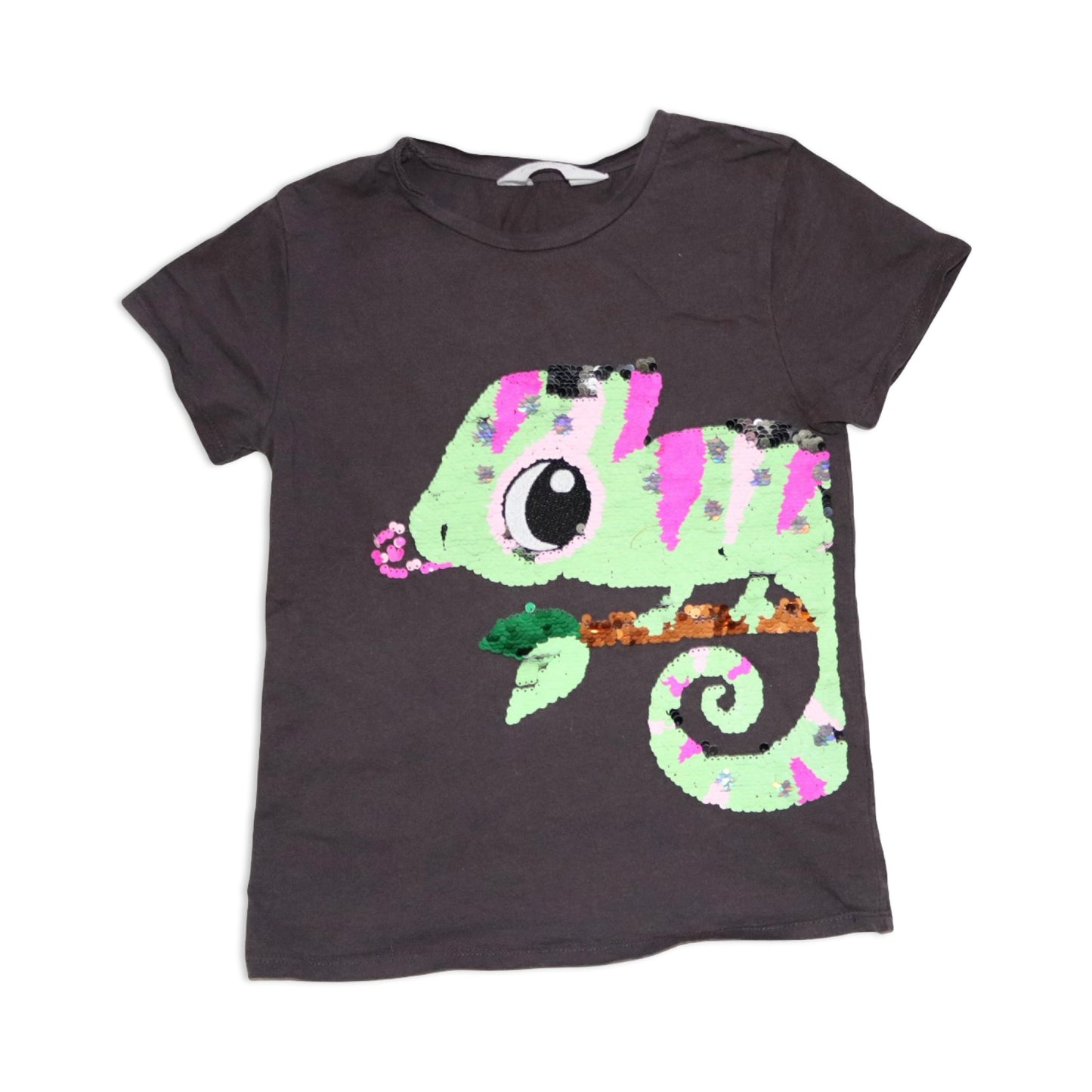 Kortärmad T-shirt från H&M - Storlek 122/128 - Brun (Multi)