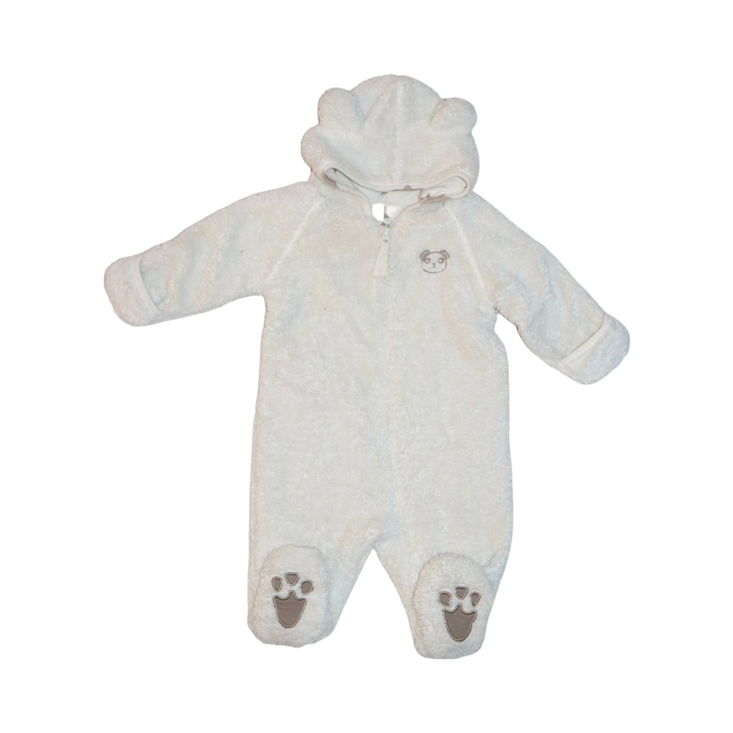 Teddy Overall/ Mjuk Overall från ellos - Storlek 62 - Vit & Brun